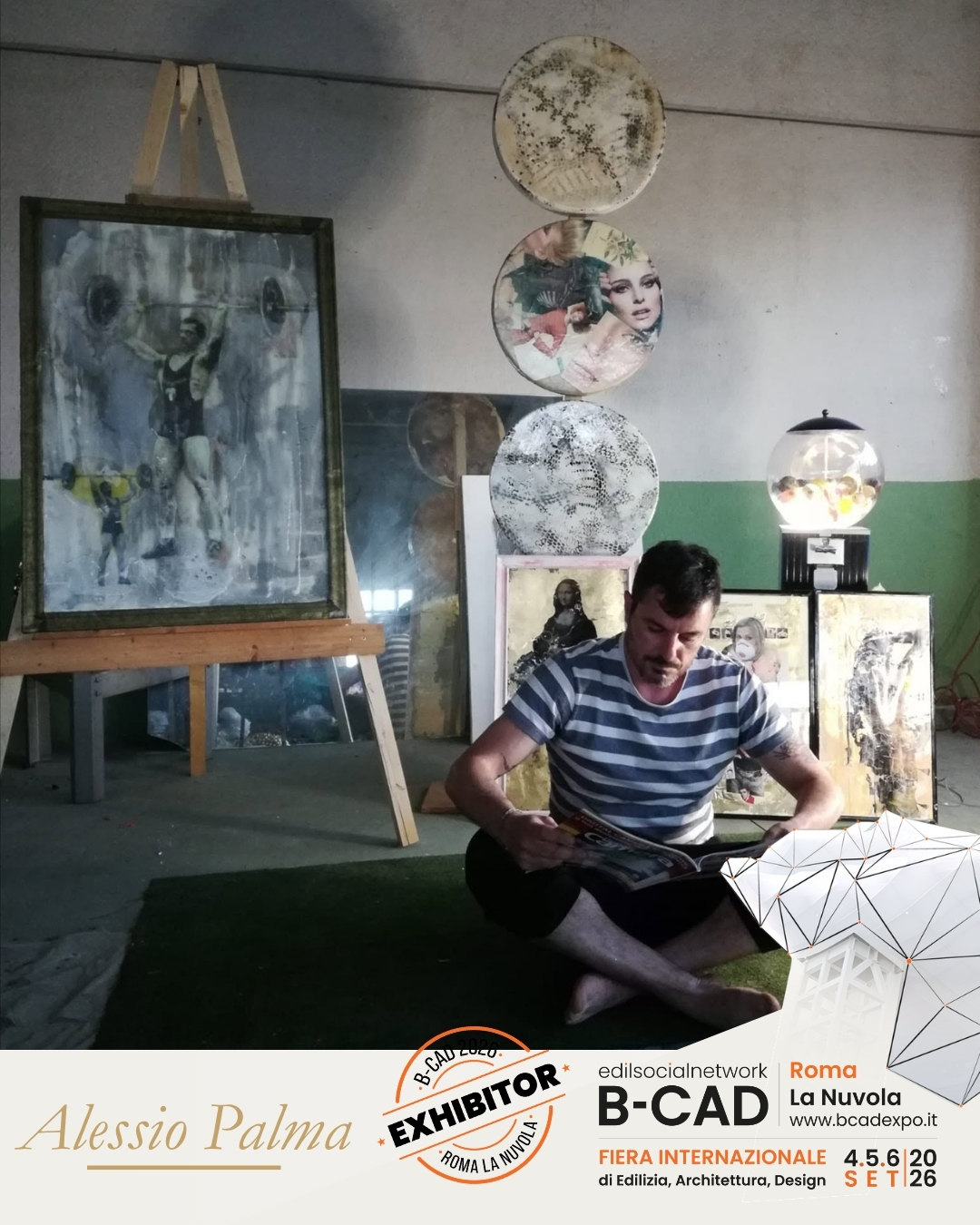 Alessio Palma, espositore a B-CAD Expo 2026 — Roma, La Nuvola: resina tra arte e progetto